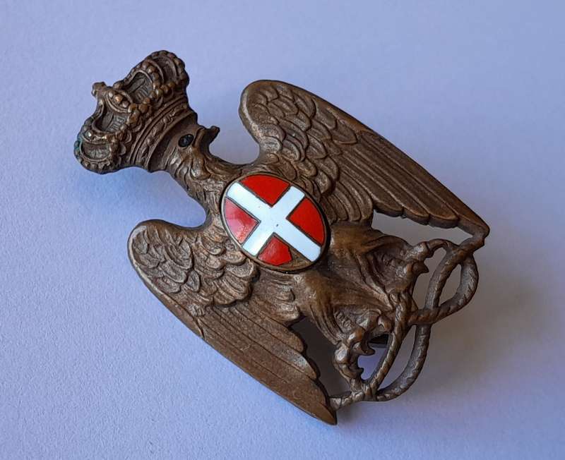 Rare WW2 Fascist Italian Africa Colonial Police Badge.  Screw Lugs Intact.