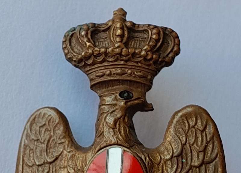 Rare WW2 Fascist Italian Africa Colonial Police Badge.  Screw Lugs Intact.