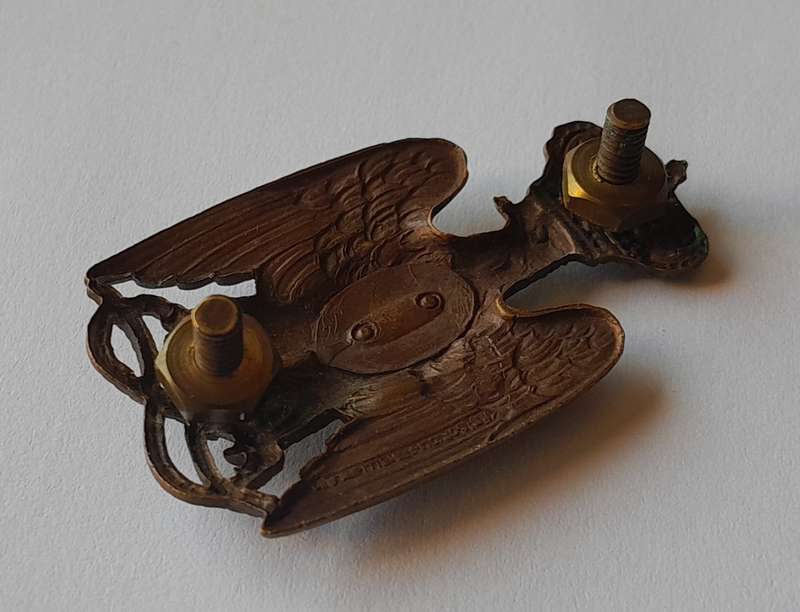 Rare WW2 Fascist Italian Africa Colonial Police Badge.  Screw Lugs Intact.