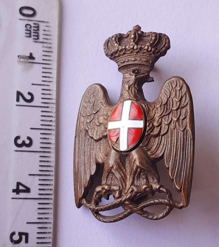 Rare WW2 Fascist Italian Africa Colonial Police Badge.  Screw Lugs Intact.