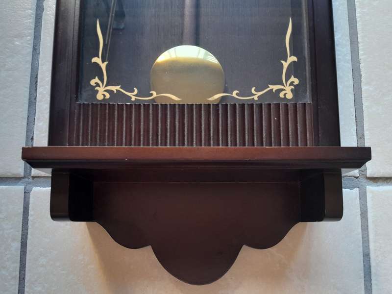 Vintage Japanese "Rythm" Hybrid Wall Clock. 81 x 26cm.