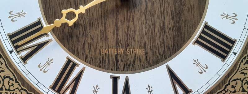 Vintage Japanese "Rythm" Hybrid Wall Clock. 81 x 26cm.