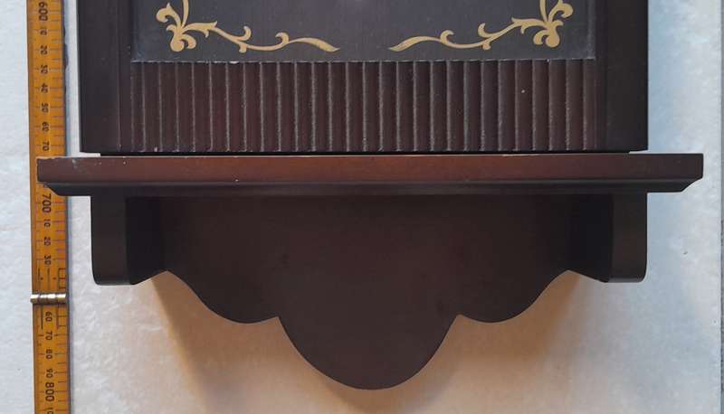 Vintage Japanese "Rythm" Hybrid Wall Clock. 81 x 26cm.