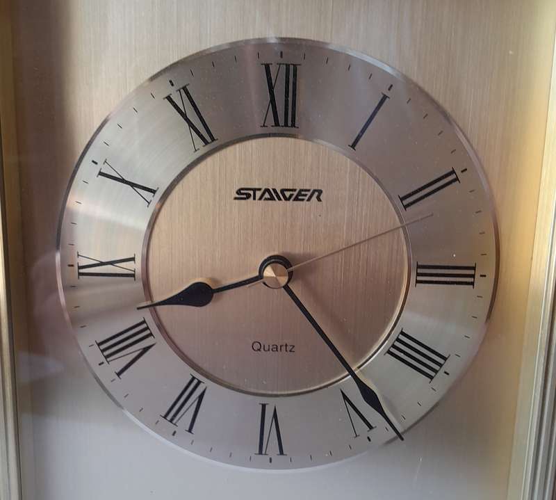 Vintage West German Staiger Mantel Clock. 22x22cm.