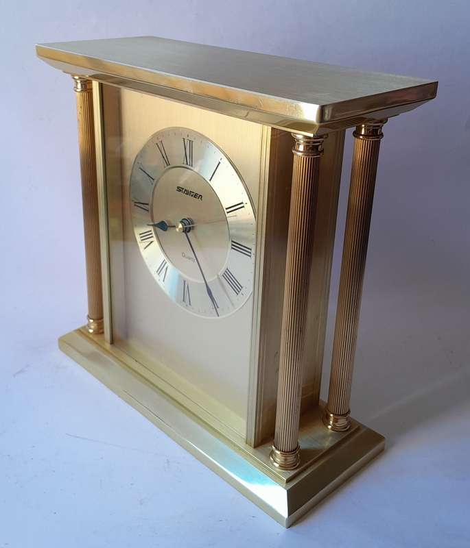 Vintage West German Staiger Mantel Clock. 22x22cm.