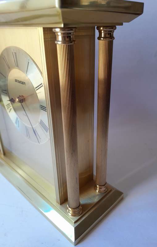 Vintage West German Staiger Mantel Clock. 22x22cm.