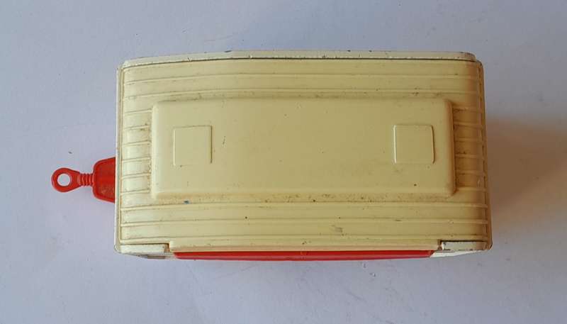 1970's Corgi Die Cast Touring Caravan with Extending Canopy.  12cm.