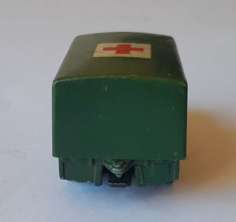 1970's Corgi Juniors Land Rover Army Ambulance. Removeable Canopy.