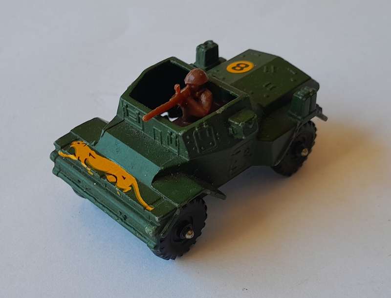 1970's Corgi Junior Daimler Scout Car with Machine Gunner.