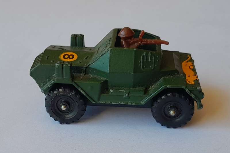 1970's Corgi Junior Daimler Scout Car with Machine Gunner.