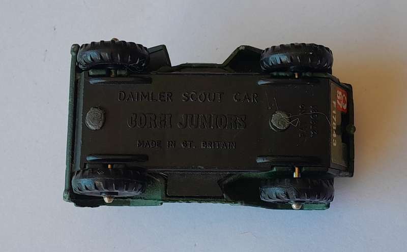 1970's Corgi Junior Daimler Scout Car with Machine Gunner.