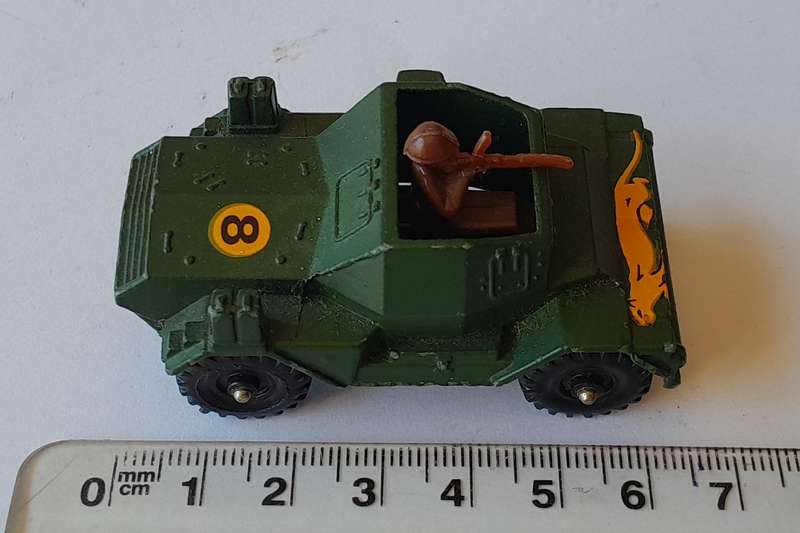1970's Corgi Junior Daimler Scout Car with Machine Gunner.