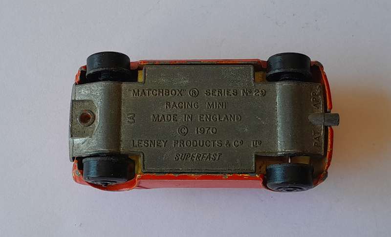 1970's Matchbox Superfast Die-Cast Racing Mini.  No 29.