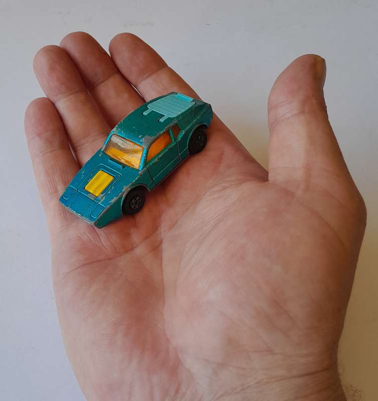 1973 Lesney Matchbox Die-Cast Saab Sonett III.  Opening Boot.