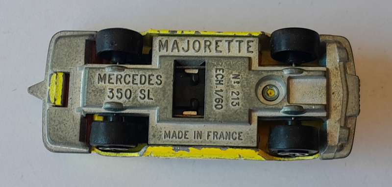 1970's Majorette Die-Cast Mercedes 350 SL. Scale 1/60.