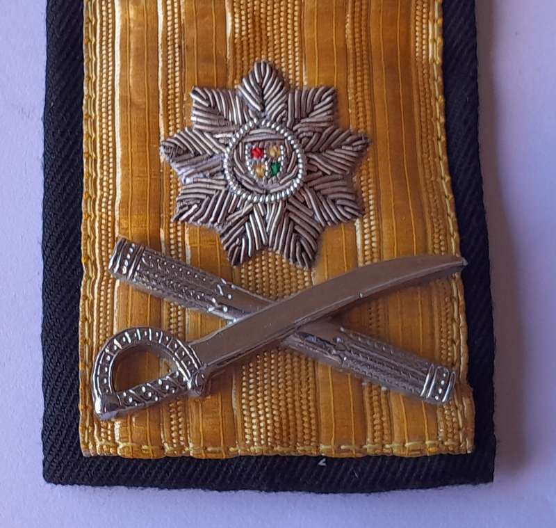 Pair SA Navy Rear Admiral Bullion Rank Shoulder Epaulettes. Good Condition.