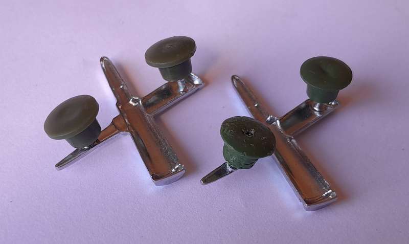 Pair SADF Ammunition Corps Collar Badges.  Pins Intact.