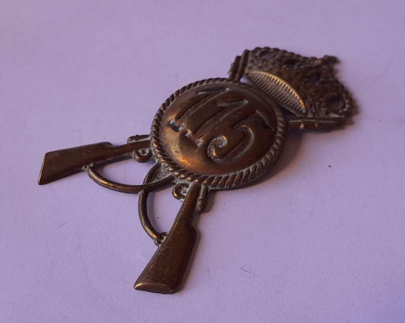 WW2 Fascist Italian 115th Infantry Regiment Helmet Badge.  No Lugs.
