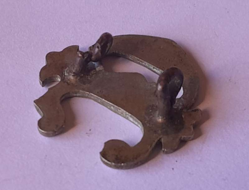 Rare Early Grey High Cadet Badge.  Lugs Intact.
