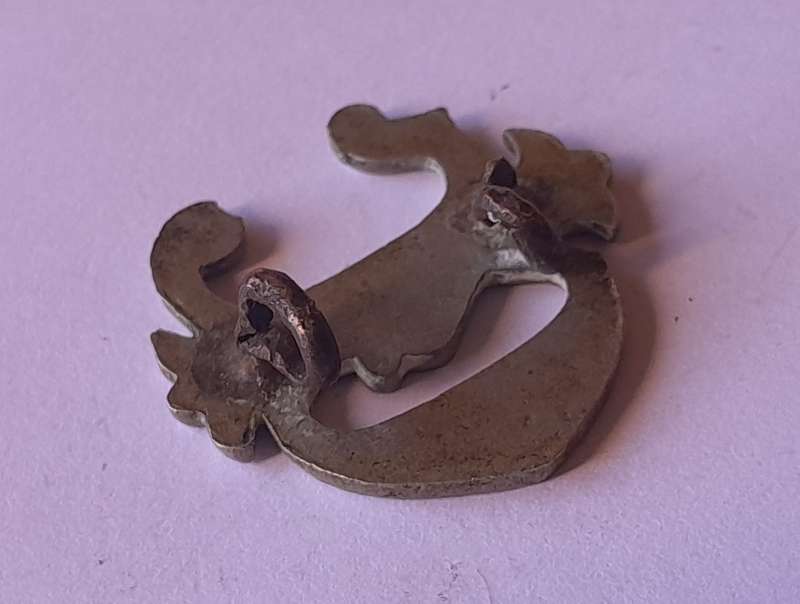 Rare Early Grey High Cadet Badge.  Lugs Intact.