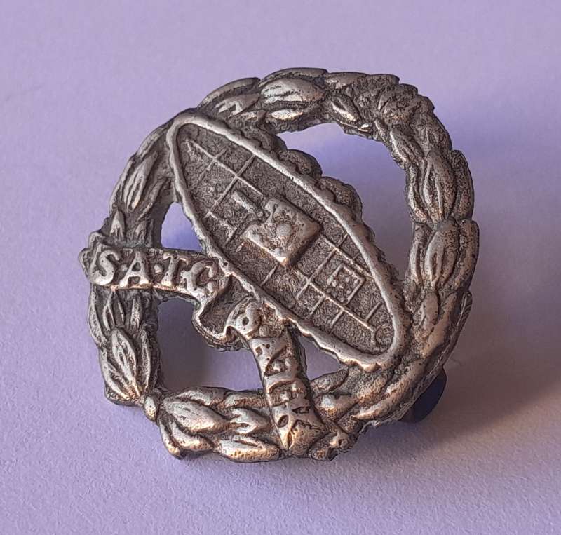 WW2 South African Tank Corps Badge.  (Pierced Type).