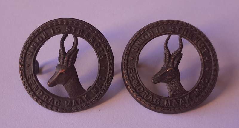 WW2 SA Infantry "Springbok" Badge Set.