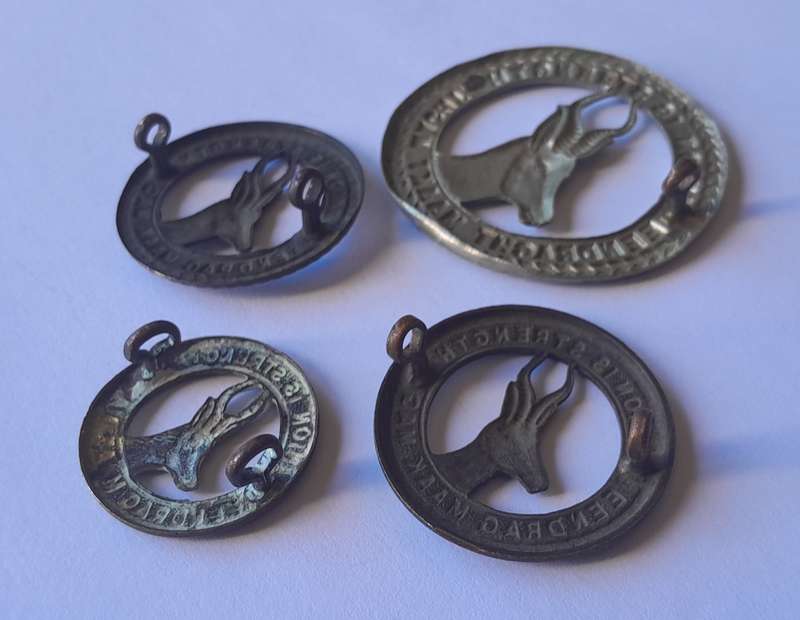 WW2 SA Infantry "Springbok" Badge Set.