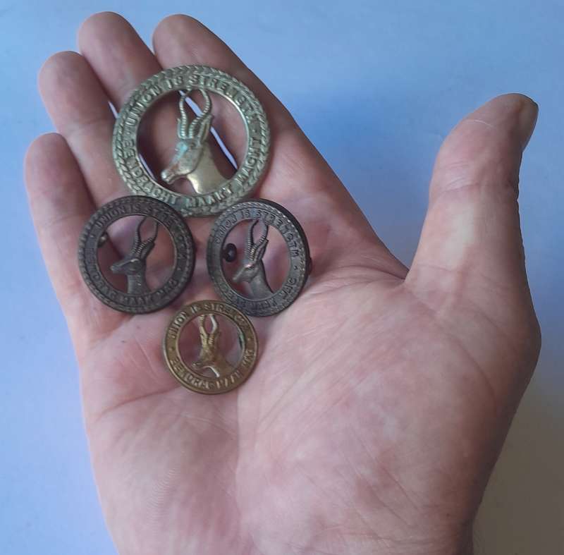 WW2 SA Infantry "Springbok" Badge Set.