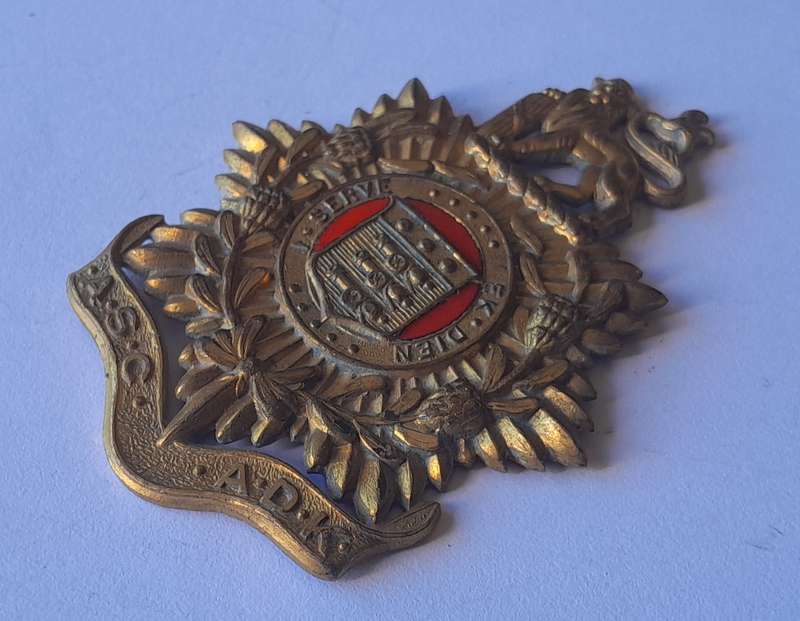 SA Army Service Corps Cap Badge.  No Lugs.
