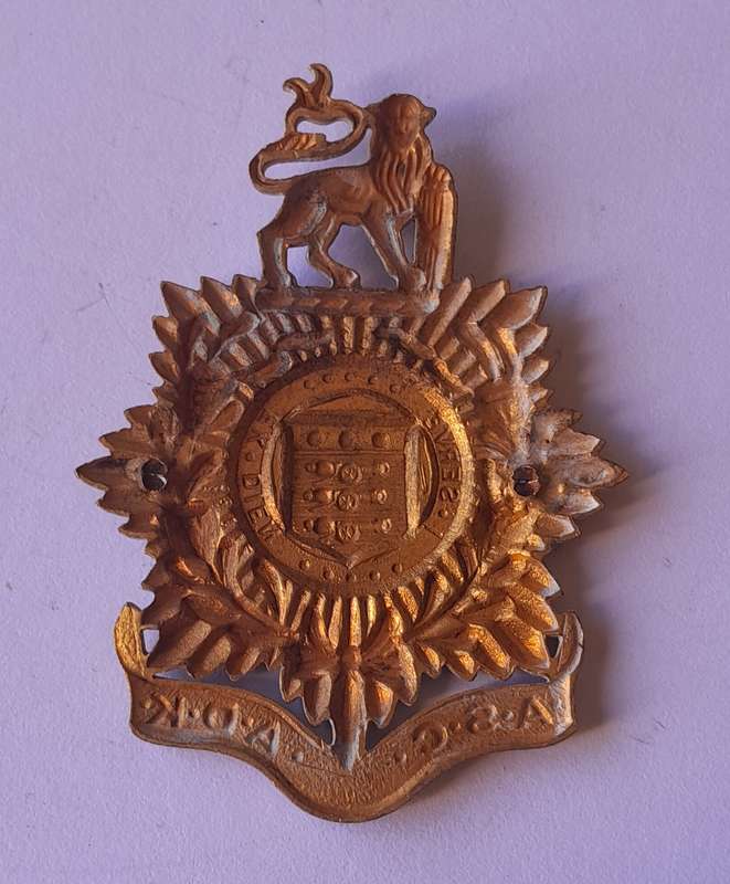 SA Army Service Corps Cap Badge.  No Lugs.