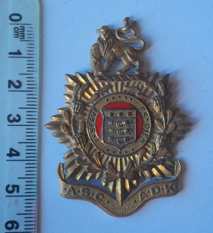 SA Army Service Corps Cap Badge.  No Lugs.