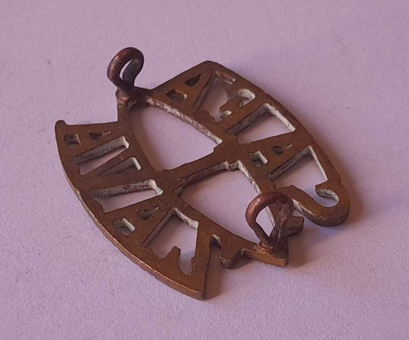 Rare WW1 S.A.F.A / Z.A.V.A 1st Field Artillery Title.  Lugs Intact.