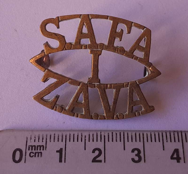 Rare WW1 S.A.F.A / Z.A.V.A 1st Field Artillery Title.  Lugs Intact.