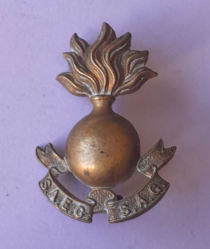 Early SA Army Engineers Corps Badge.  Lugs Intact.