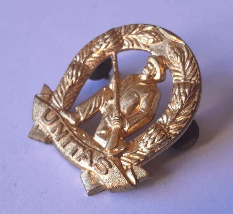 SA Army Commando Cap Badge.  Screw Lugs Intact.