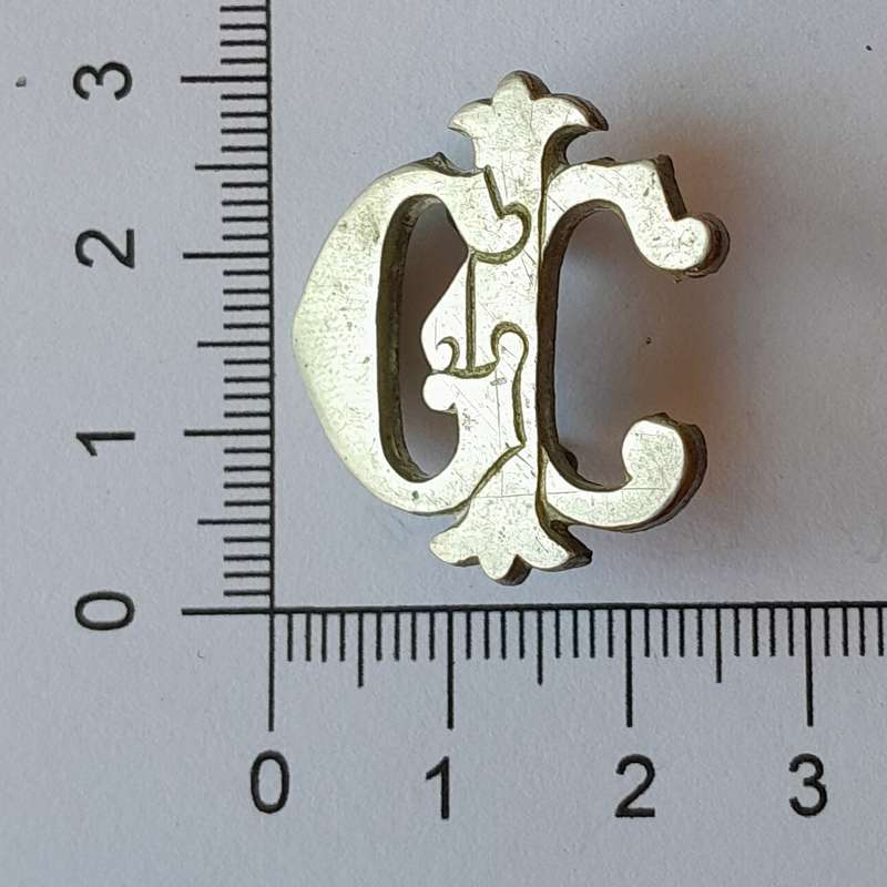 Rare Early Grey High Cadet Badge.  Lugs Intact.
