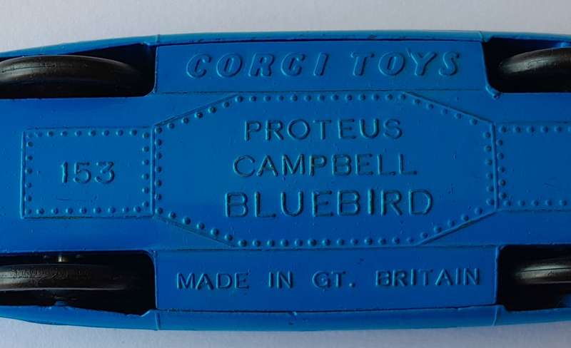 Vintage Corgi Toys Proteus Campbell Bluebird Die Cast Model. No. 153.