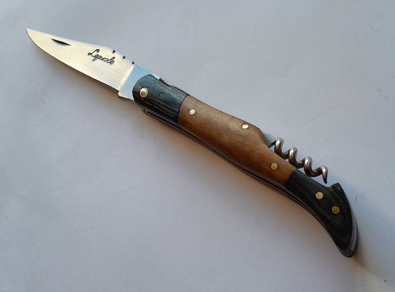 Vintage `Laguiole` Folding Knife With Two Tone Wood Handle.