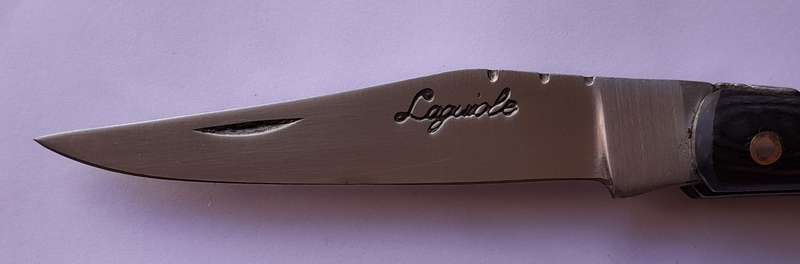 Vintage `Laguiole` Folding Knife With Two Tone Wood Handle.