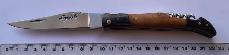 Vintage `Laguiole` Folding Knife With Two Tone Wood Handle.