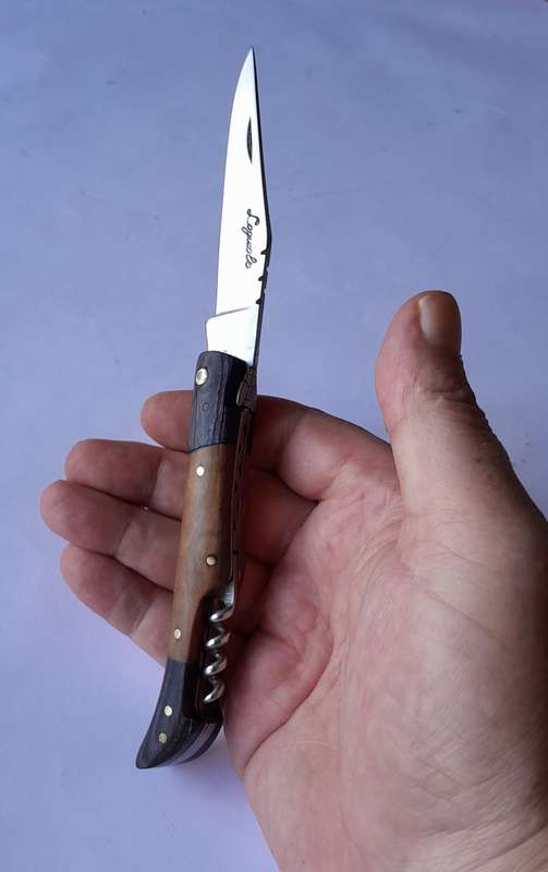 Vintage `Laguiole` Folding Knife With Two Tone Wood Handle.
