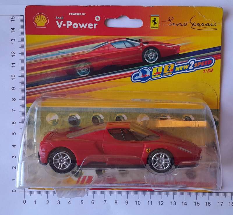 Hot Wheels Shell V-Power Ferrari Enzo. Scale 1/38 (12cm). Sealed In Original Packaging.