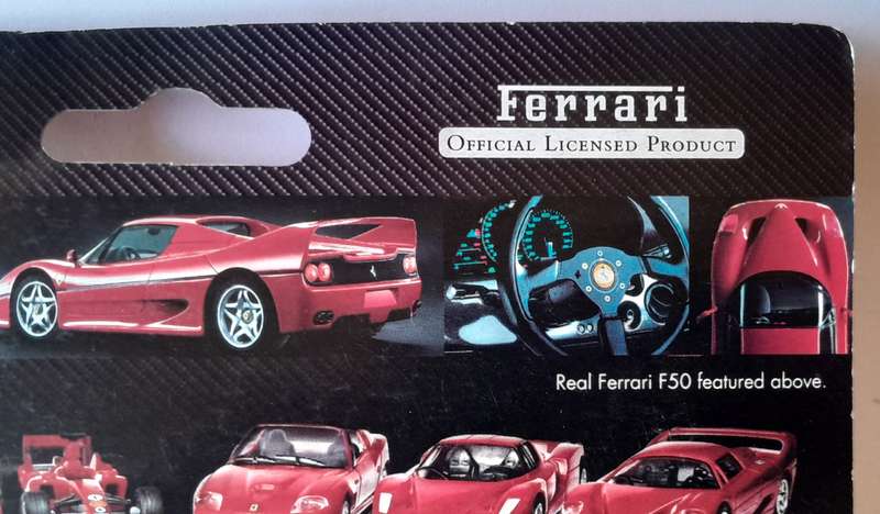 Hot Wheels Shell V-Power Ferrari F50.  Scale 1/38 (11cm). Sealed In Original Packaging.