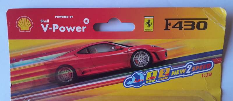 Hot Wheels Shell V-Power Ferrari F430. Scale 1/38 (11.5cm). Sealed In Original Packaging.