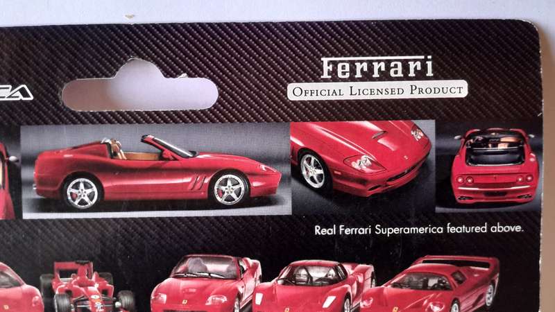 Hot Wheels Shell V-Power Ferrari Superamerica. Scale 1/38 (11.5cm). Sealed In Original Packaging.