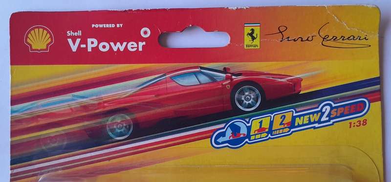 Hot Wheels Shell V-Power Ferrari Enzo. Scale 1/38 (12cm). Sealed In Original Packaging.