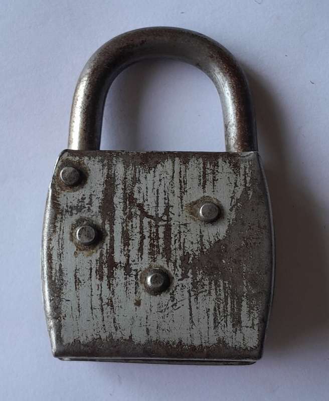 Rare Antique "Mary" Padlock with Key.  Working.  7 x 5cm