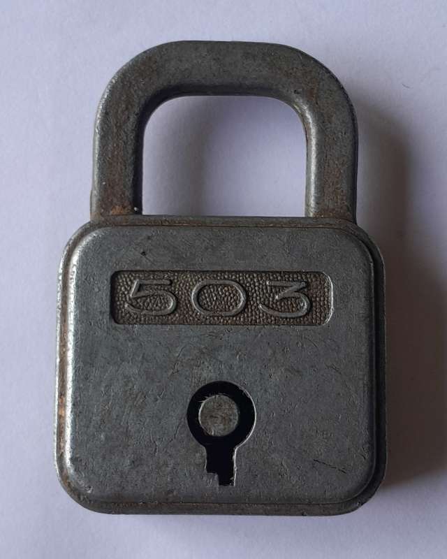Vintage large 503 Padlock.  No Key.  7 x 5cm