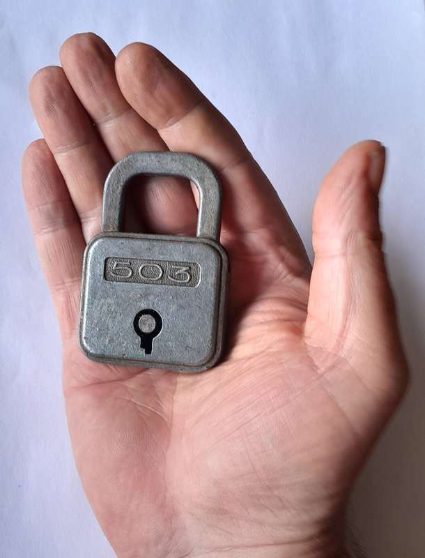 Vintage large 503 Padlock.  No Key.  7 x 5cm