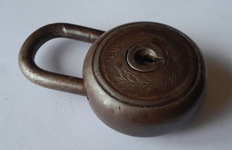 Rare Antique German SUL Padlock.  No Key.  8 x 5cm.